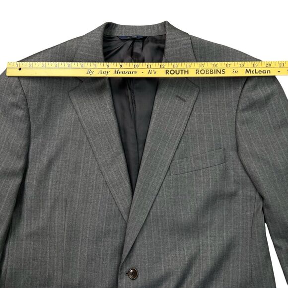 Brooks Brothers Madison Saxxon Blazer Mens Size 44L Gray Pinstripes USA - Picture 4 of 11